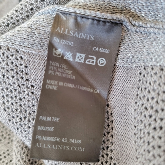 ALL SAINTS Palm Tee Knitted in Gray - Picture 5 of 5